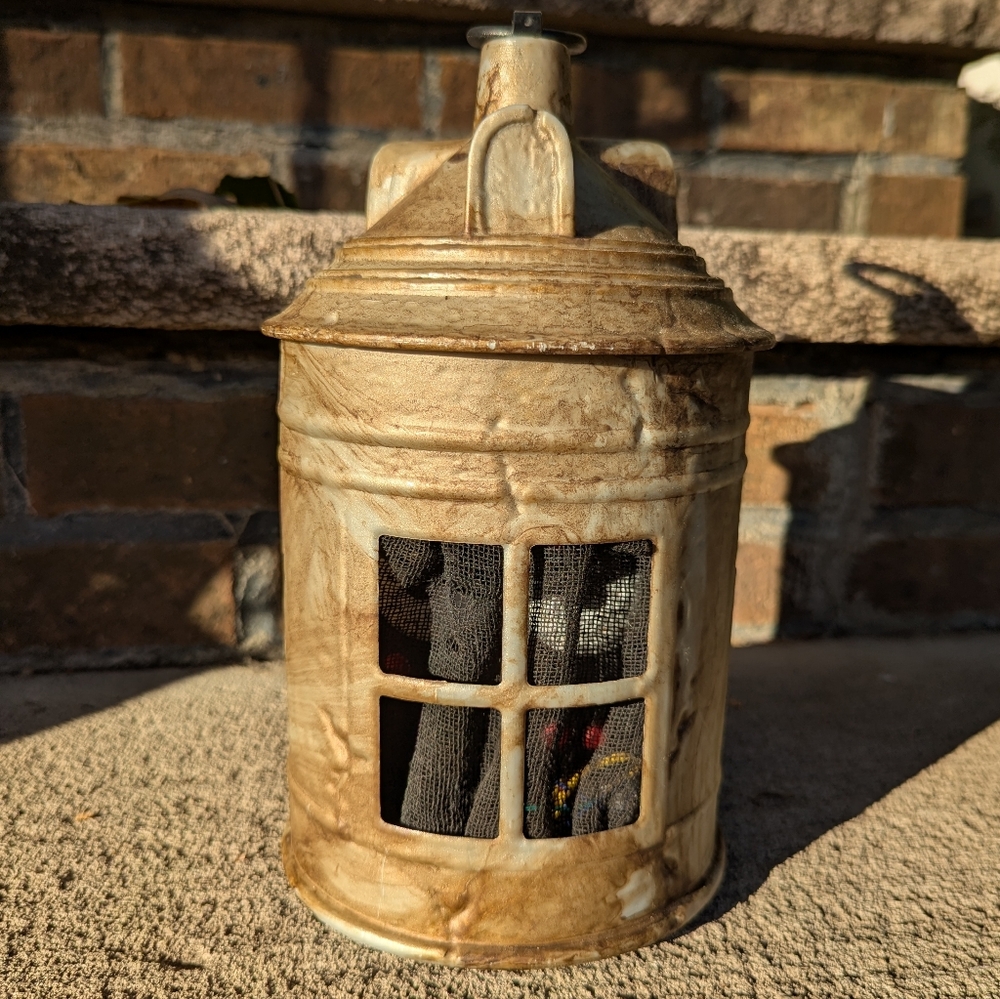 Haunted Hollow Light-Up Sound-Activated 10" Halloween Lantern Spins & Shakes - Picture 3 of 7